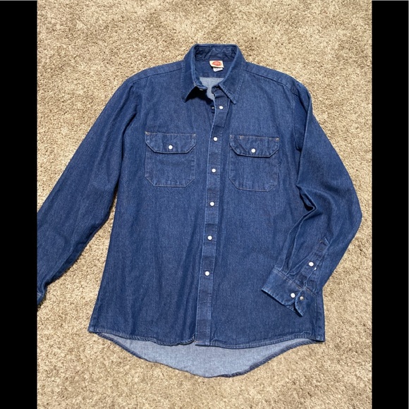 Red Kap Mens Deluxe Denim Work Shirt 